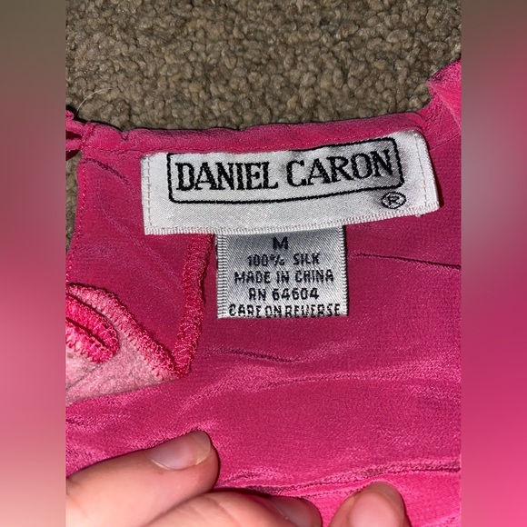 Vintage SILK Pink Blouse - Picture 6 of 7